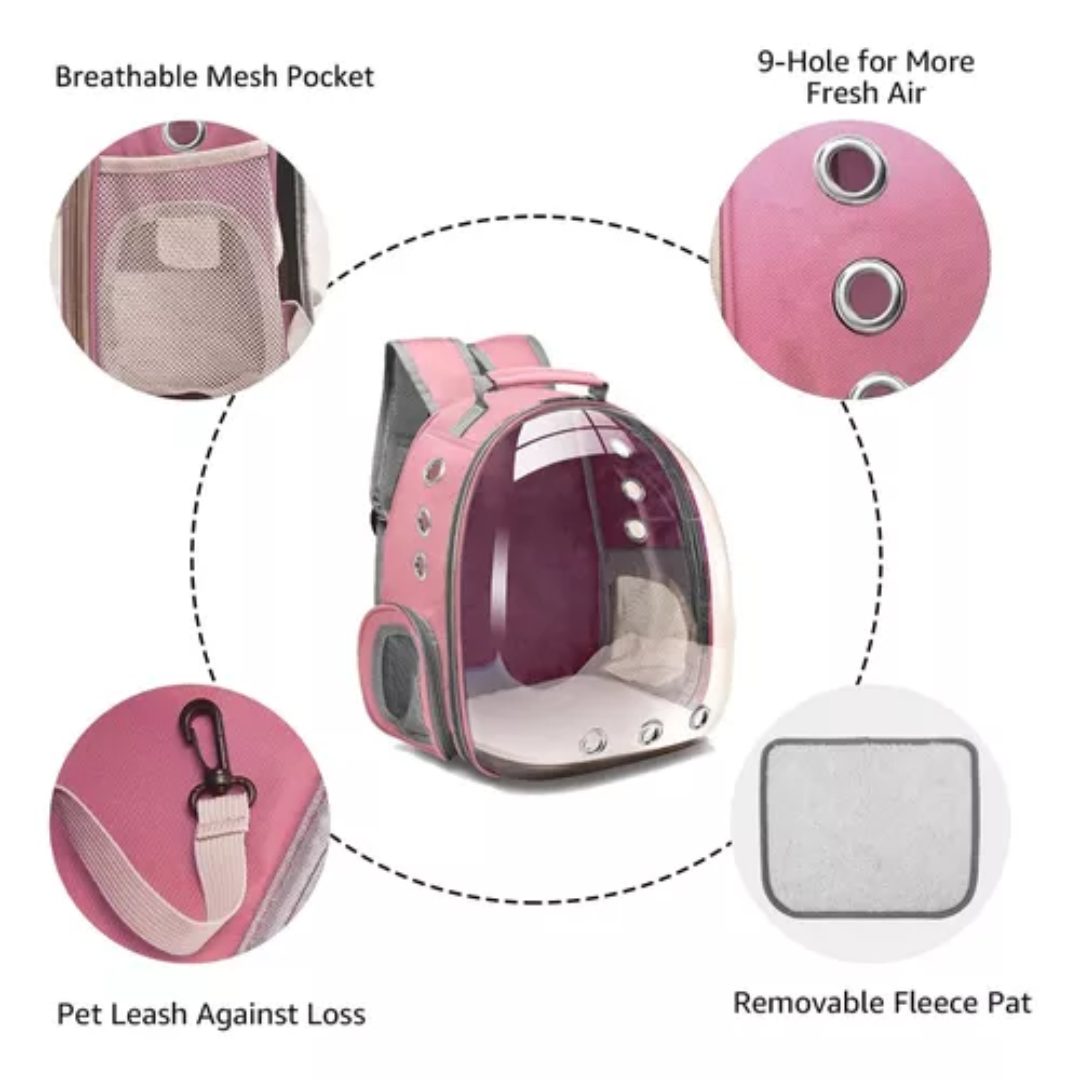 MOCHILA ASTRONAUTA DE LUJO PARA MASCOTAS | PERRO Y GATO
