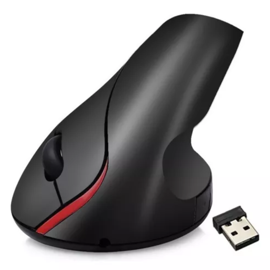 MOUSE INALÁMBRICO VERTICAL NEGRO - InnovatecJDSM