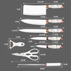 SET DE CUCHILLOS PROFESIONAL CON BASE GIRATORIA - 8 PIEZAS ACERO INOXIDABLE - InnovatecJDSM