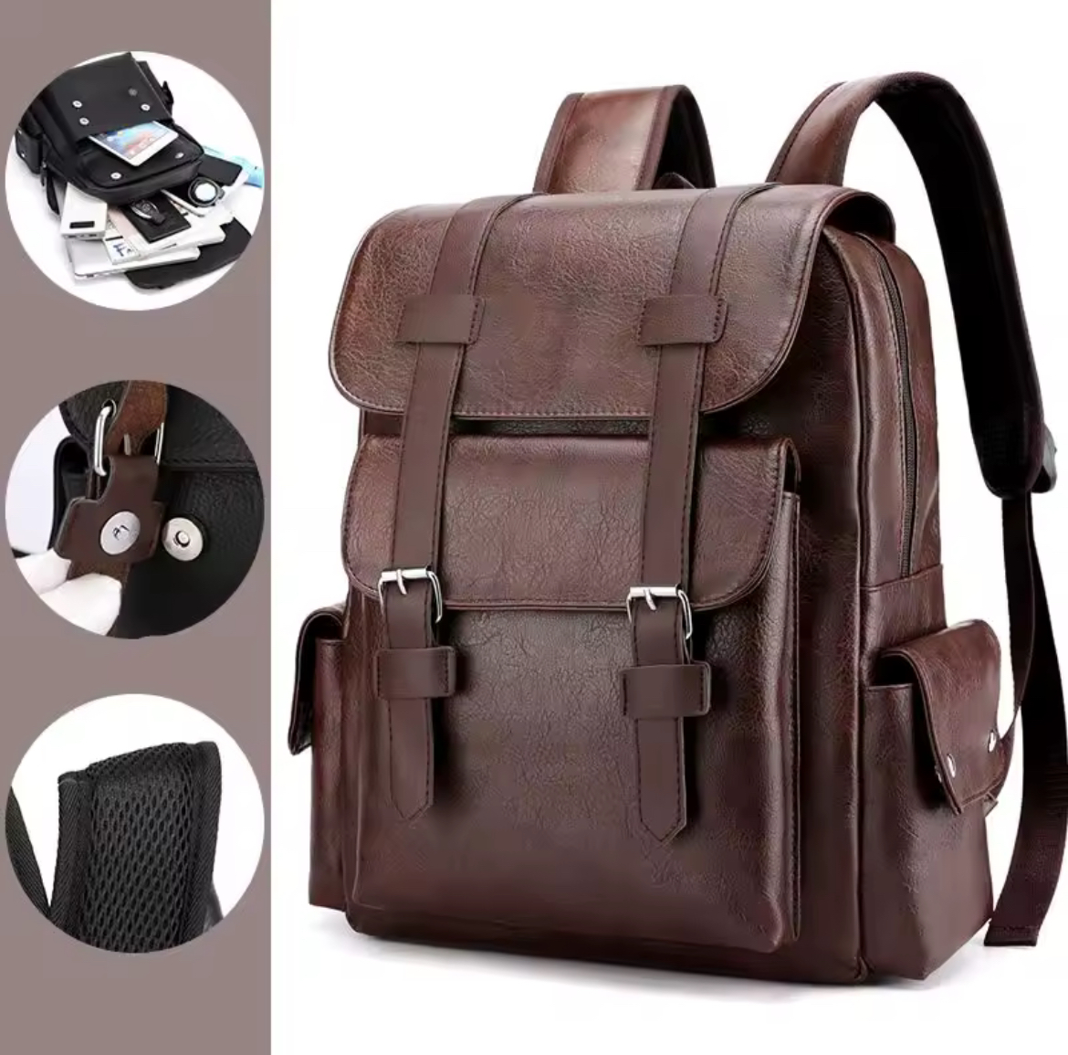 Morral de Cuero Monaco Ref 231 – Elegante y Funcional