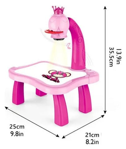 MESA PROYECTOR DE DIBUJO INFANTIL 3 EN 1 - JUGUETE EDUCATIVO CREATIVO - InnovatecJDSM