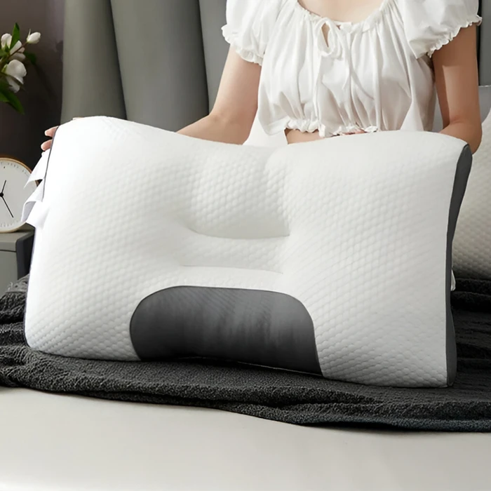 Almohada Ergonómica de Algodón 3D Antialérgica Indeformable