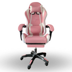 Silla Gamer con Masajeador Lumbar y Reposapiés Reclinable 135° - InnovatecJDSM