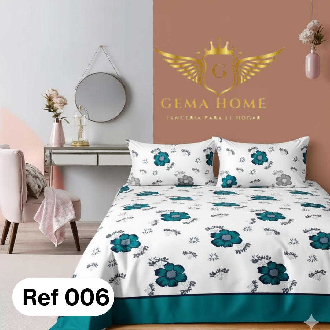 Juego de Sábanas GEMA HOME 800 Hilos | Polialgodón Premium Todas las Medidas - InnovatecJDSM