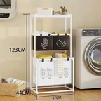 ORGANIZADOR DE LAVANDERÍA 4 CESTAS CON RUEDAS - CLASIFICADOR VERTICAL PRO - InnovatecJDSM