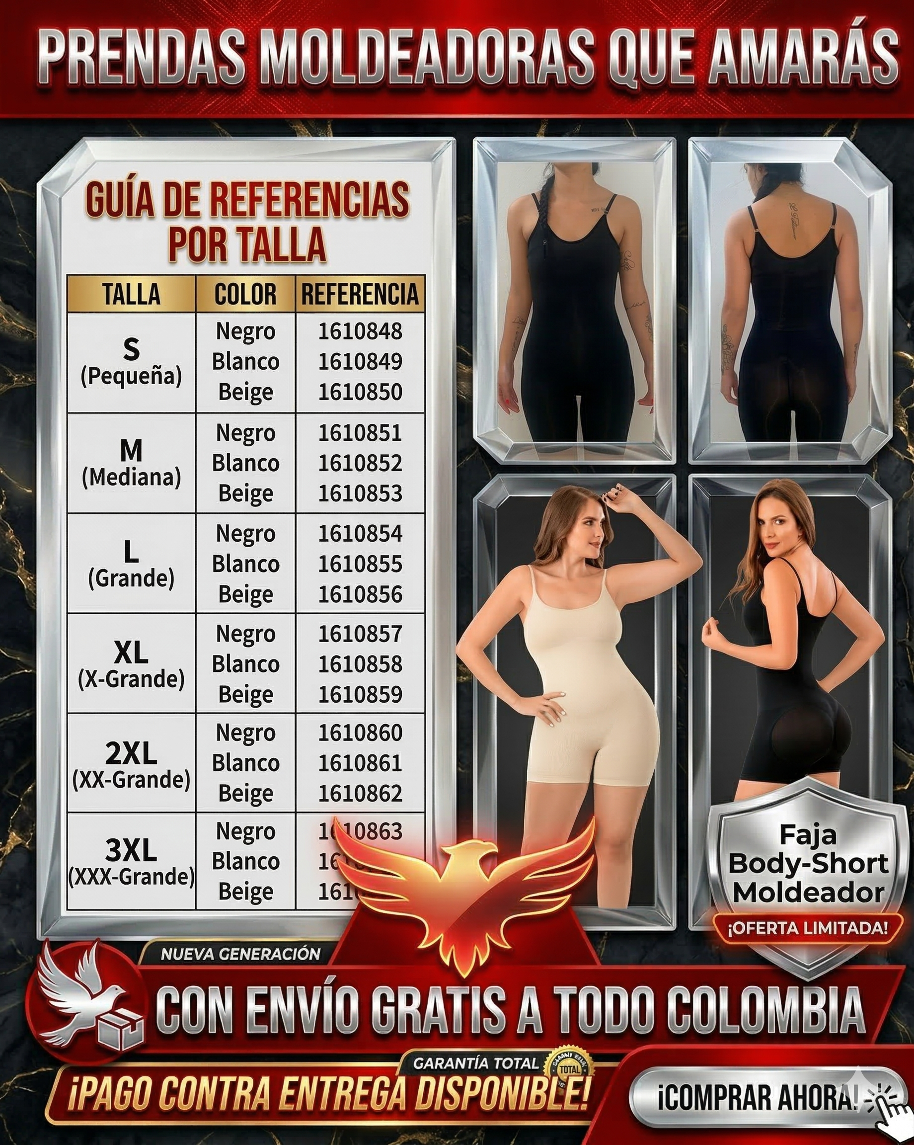 Enterizo Moldeador con Control de Abdomen y Push Up - InnovatecJDSM