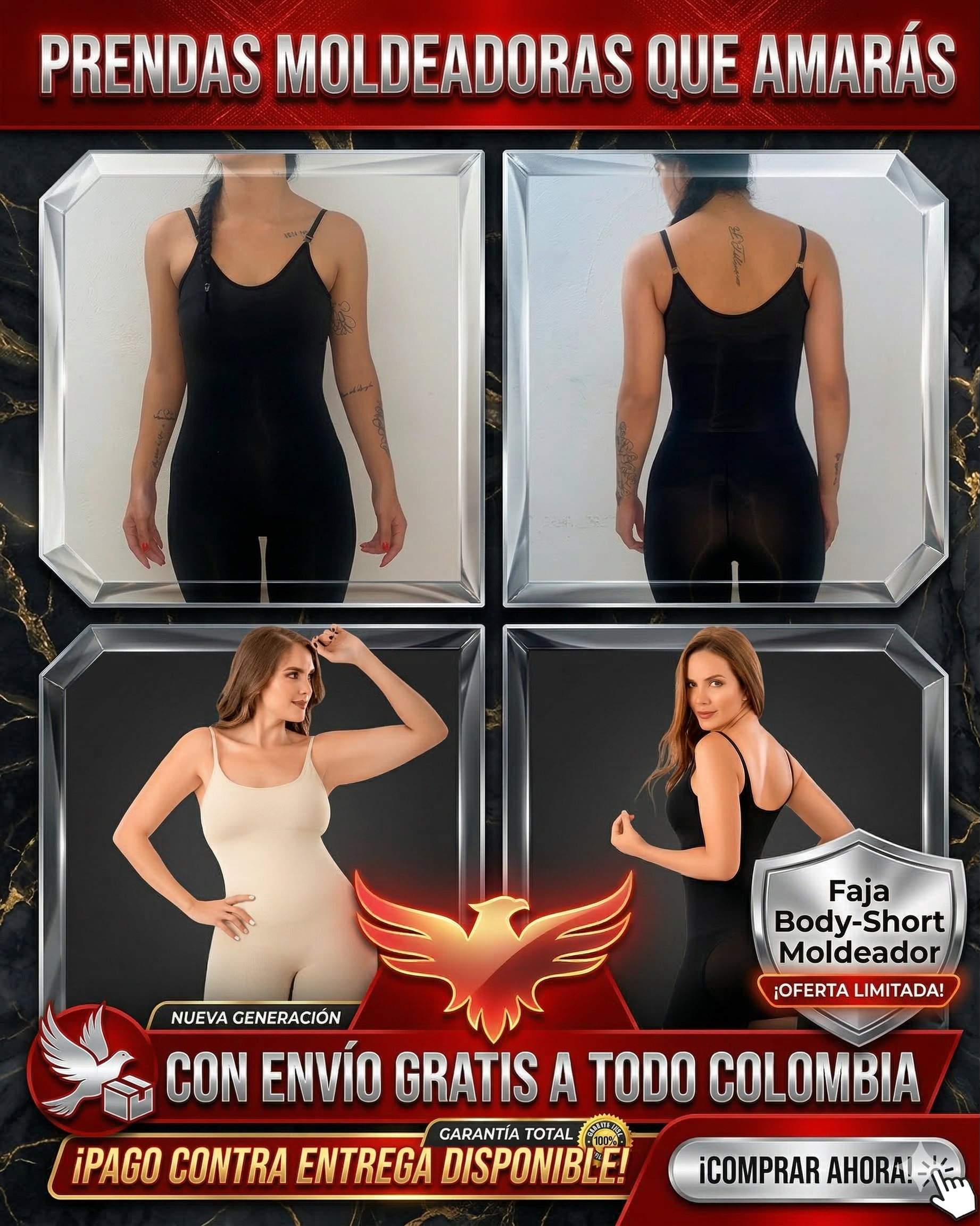 Enterizo Moldeador con Control de Abdomen y Push Up - InnovatecJDSM