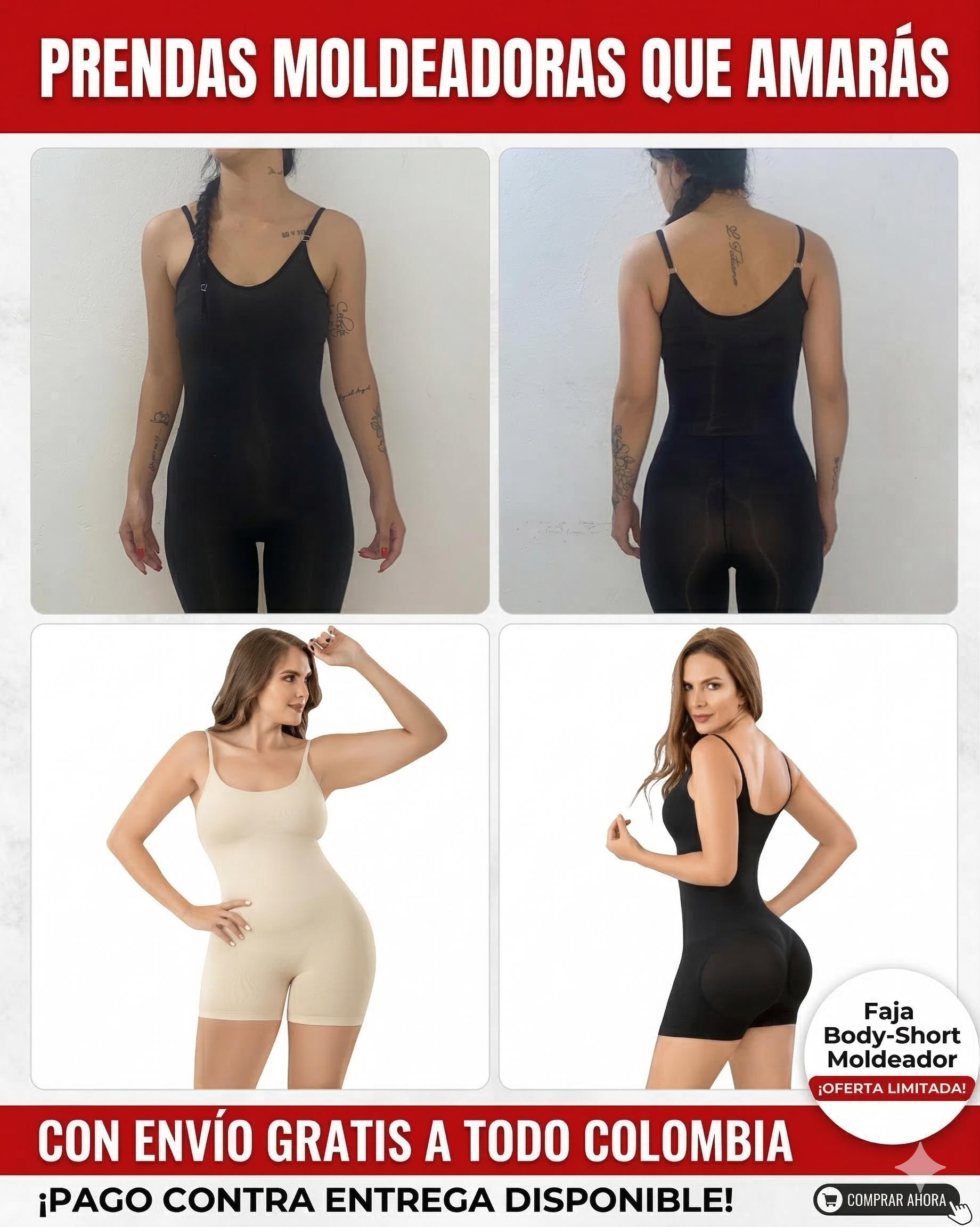 Enterizo Moldeador con Control de Abdomen y Push Up - InnovatecJDSM