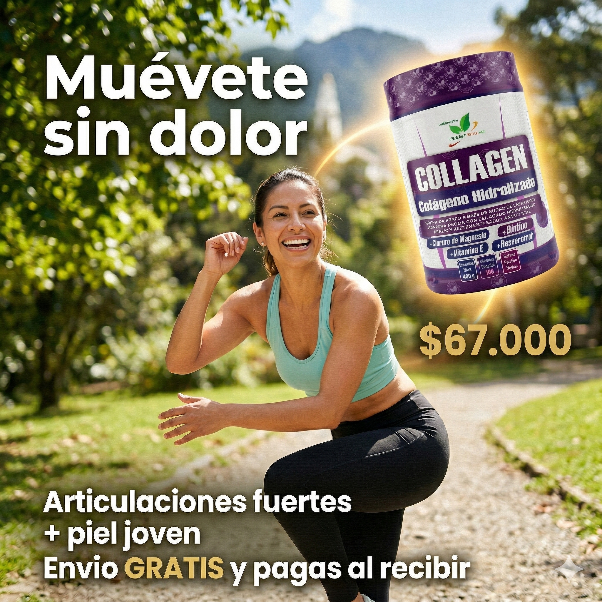Collagen 600g – Suplemento Anti-Edad con Colágeno Hidrolizado, Biotina y Vitamina E